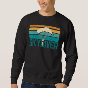 Retro Vintag Skydiver Skydiver Fallschirmspringen Sweatshirt