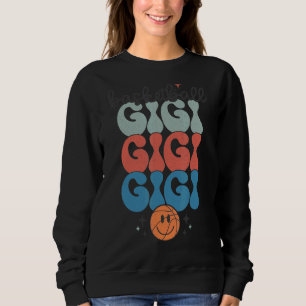Retro Vintag Smile Face Basketball Gi Gi Game Day Sweatshirt