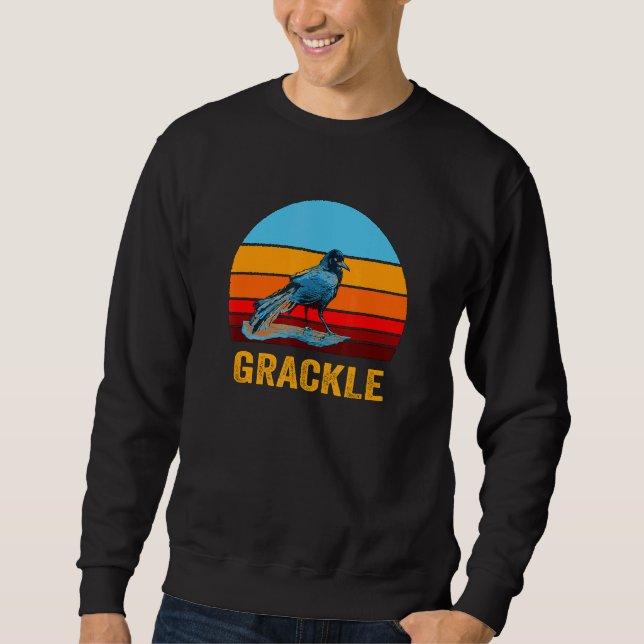 Retro Vintag Style Sunset Grackle Sweatshirt (Vorderseite)