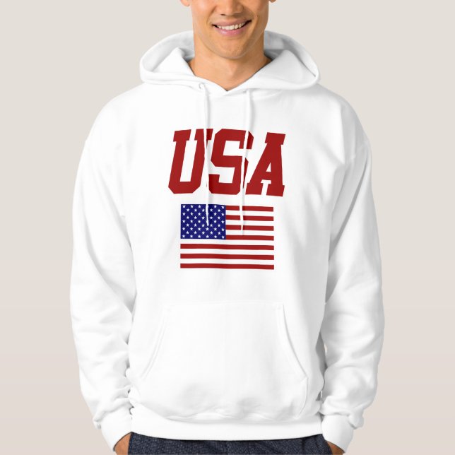 RETRO VINTAG STYLE USA PULLOVER HOODIE (Vorderseite)