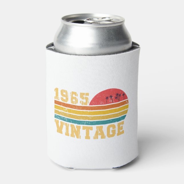 Retro Vintag Sunset 1965 Geburtstag Dosenkühler (Kanne Vorderseite)