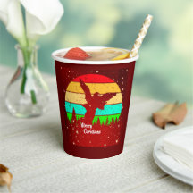 Retro Vintag Sunset Angel Frohe Weihnachten