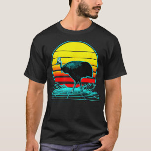 Retro Vintag Sunset Cassowary T-Shirt