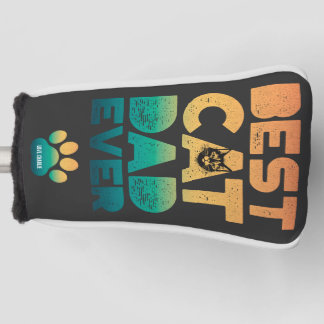 Retro Vintag Sunset Vathers Day Beste Katze Vater Golf Headcover