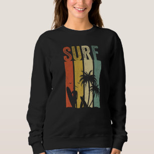 Retro Vintag Surf Surfbretter Wave Surfer Sweatshirt