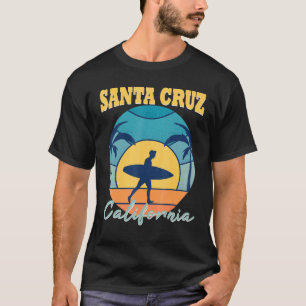 Retro Vintag Surfer Palm Beach California Santa C T-Shirt