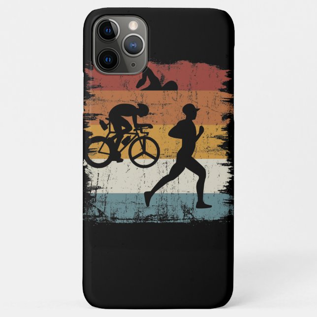Retro Vintag Triathlon Case-Mate iPhone Hülle (Rückseite)