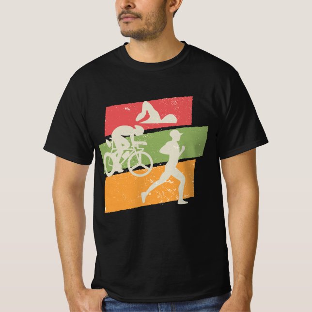 Retro Vintag Triathlon T-Shirt (Vorderseite)