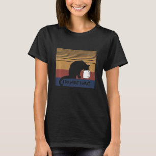 Retro Vintag tue ich, was ich lustige schwarze Kat T-Shirt