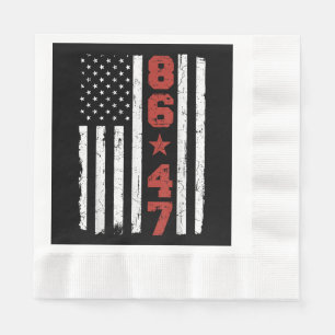 Retro Vintag USA Flag 86 47 Anti Trump Serviette