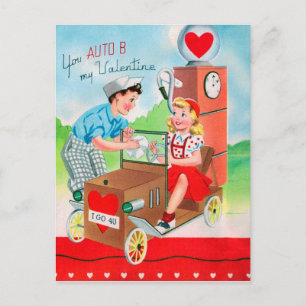 Retro Vintag Valentine Feiertagspostkarte