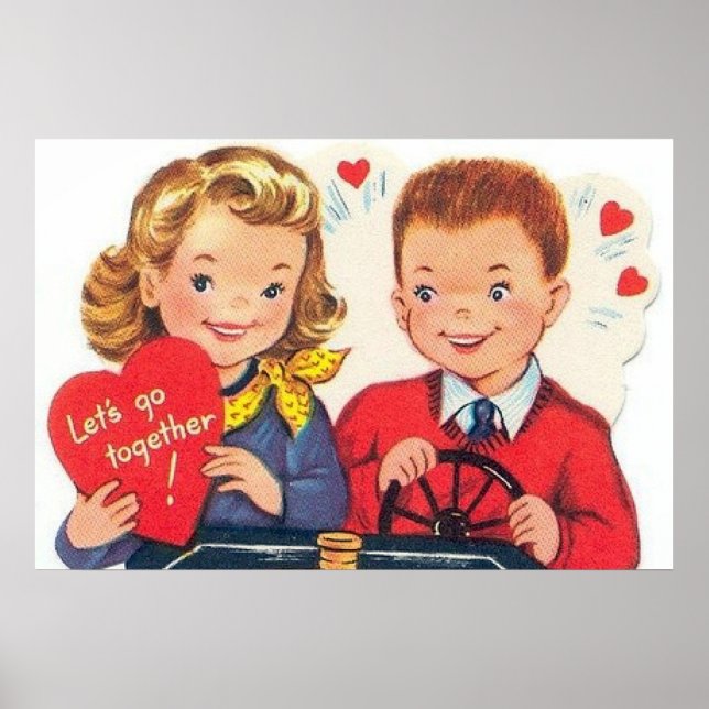 Retro Vintag Valentine Poster (Vorne)