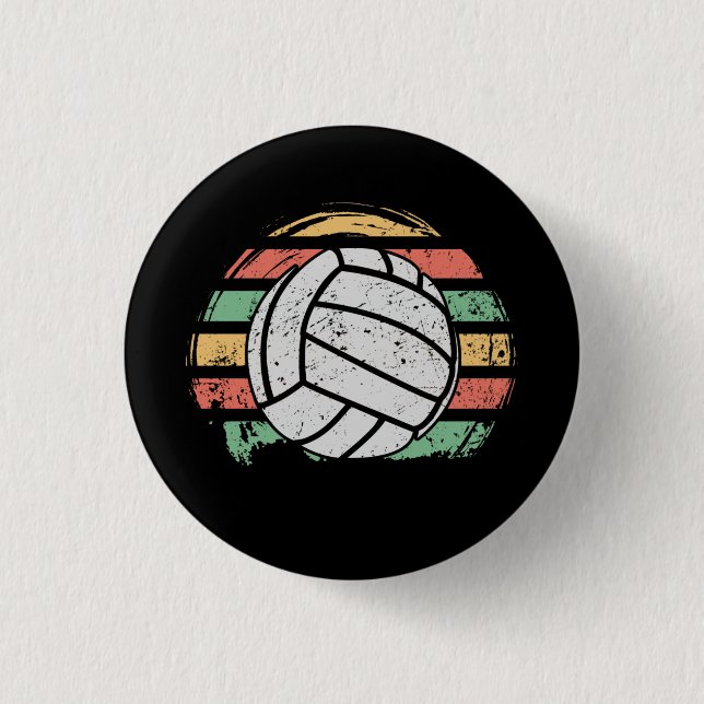 Retro Vintag Volleyball Button (Vorderseite)