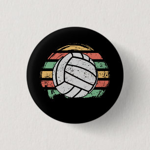 Retro Vintag Volleyball Button