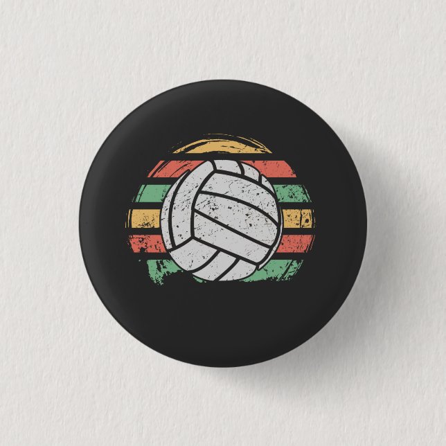 Retro Vintag Volleyball Button (Vorderseite)
