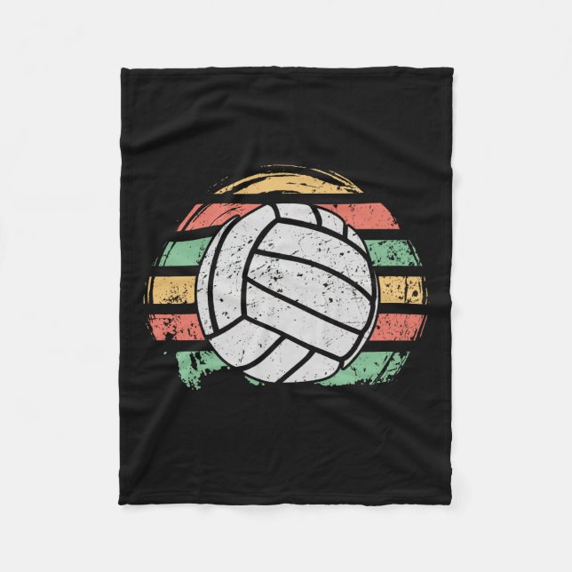 Retro Vintag Volleyball Fleecedecke (Vorderseite)