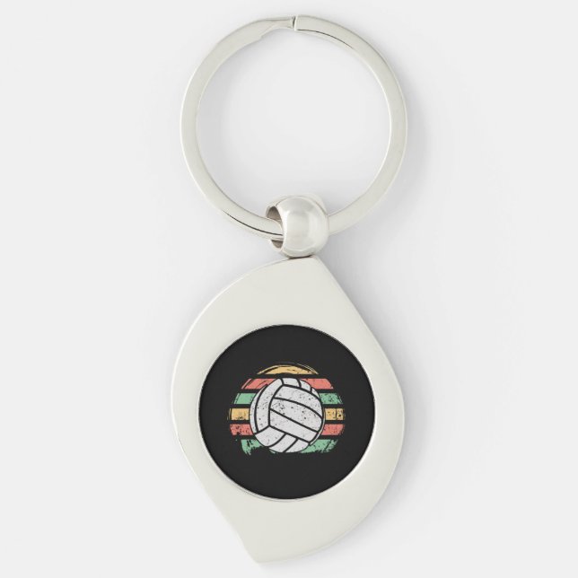 Retro Vintag Volleyball Schlüsselanhänger (Vorderseite)