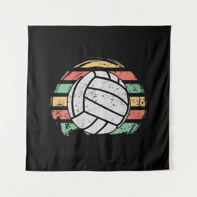 Retro Vintag Volleyball Wandteppich (Vorderseite)