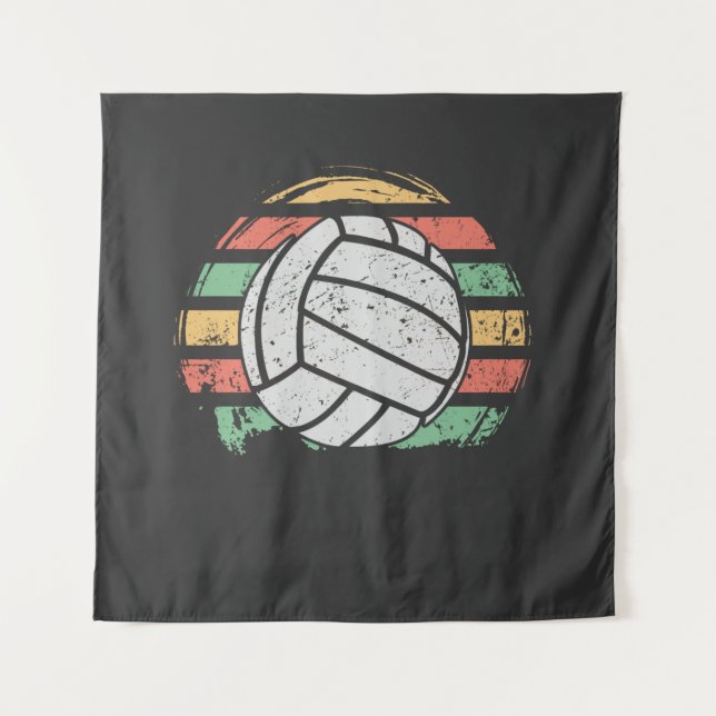 Retro Vintag Volleyball Wandteppich (Vorderseite)