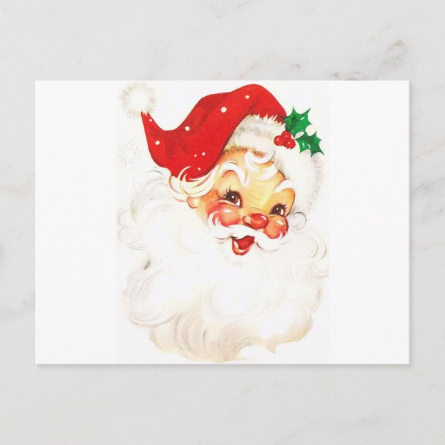 Retro Vintag Weihnachten Weihnachten Postkarte (Vorderseite)