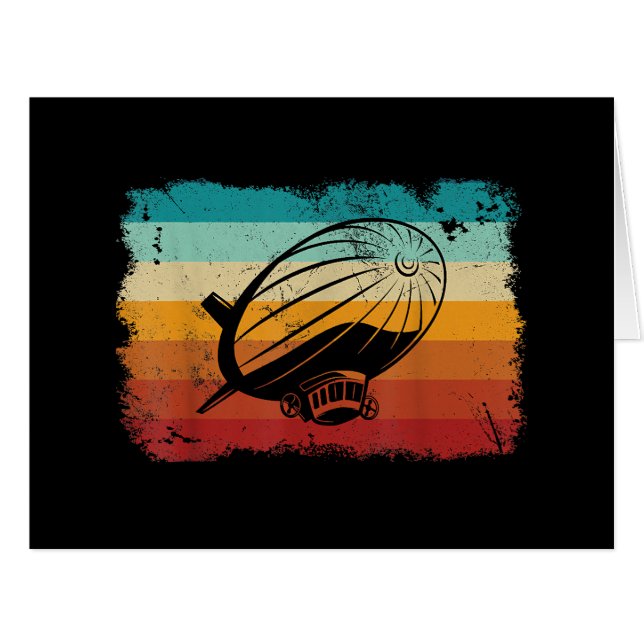 Retro Vintag Zeppelin Dirigible Luftschiff Zepplin (Vorderseite (Horizontal))