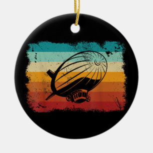 Retro Vintag Zeppelin Dirigible Luftschiff Zepplin Keramik Ornament