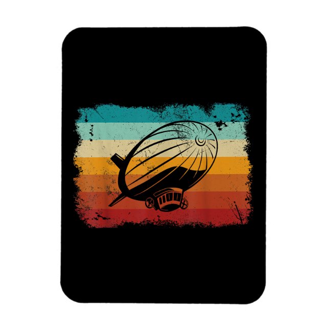 Retro Vintag Zeppelin Dirigible Luftschiff Zepplin Magnet (Vertikal)