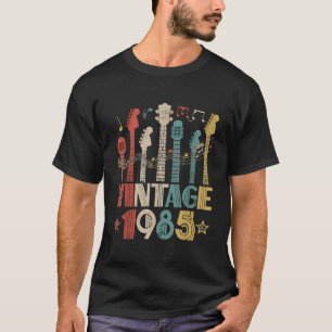 Retro Vintage 1985 Gitarrenliebhaber 1985 Geburtst T-Shirt