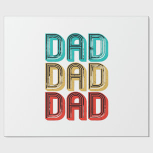 Retro Vintage 70er Papa Essential Geschenkpapier