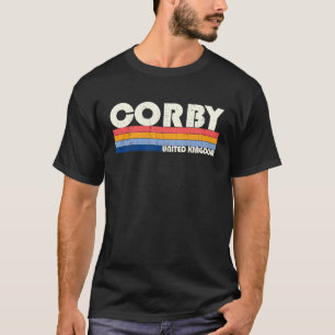 Retro Vintage 70s 80s Style Corby, United Kingdom T-Shirt