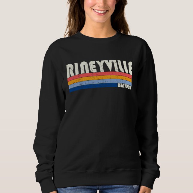 Retro Vintage 70s 80s Style Rineyville Kentucky Sweatshirt (Vorderseite)