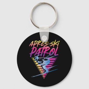 Retro Vintage 80er Après-Ski Patrol  Schlüsselanhänger