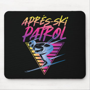Retro Vintage 80er Après-Ski-Patrouille Mousepad