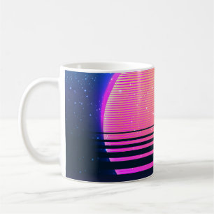 Retro-vintage 80er oder 90er geometrischer Stil ab Kaffeetasse