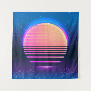 Retro-vintage 80er oder 90er geometrischer Stil ab Wandteppich