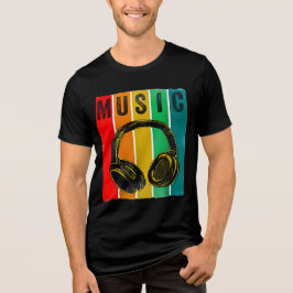 retro vintage 80's dj t-shirt Tri-Blend shirt