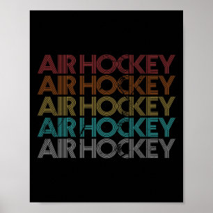 Retro Vintage Air Hockey Poster