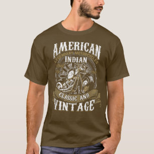 Retro Vintage amerikanische Motorrad indisch für O T-Shirt