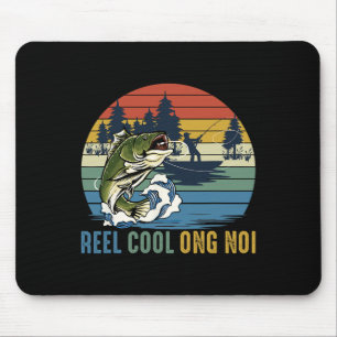 Retro Vintage Angelrolle Cool Ong Noi Vatertag D Mousepad