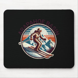 Retro Vintage Arapahoe Basin Skigebiet Winter Mousepad