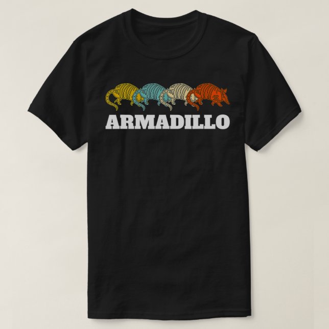 Retro Vintage Armadillo  T-Shirt (Design vorne)