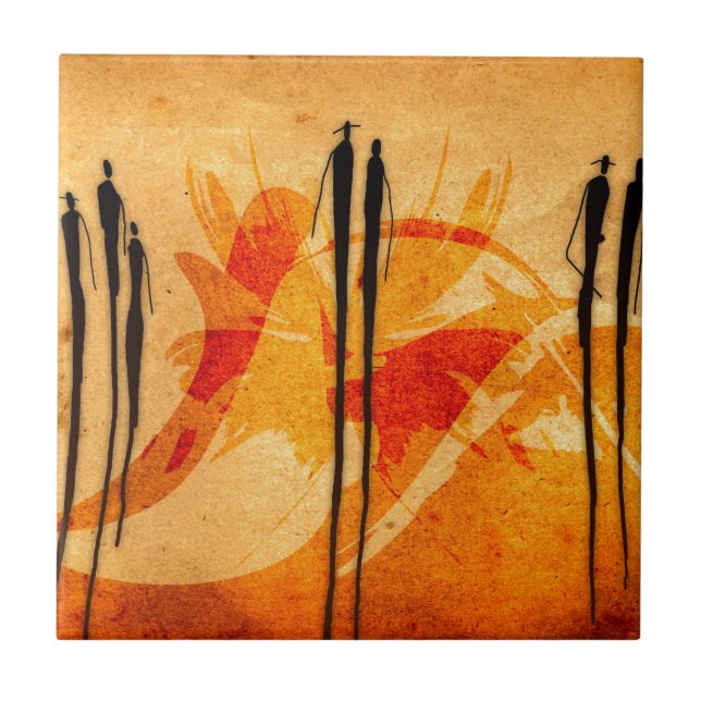 Retro Vintage Artgeschenke 19 Afrikas Fliese (Vorderseite)
