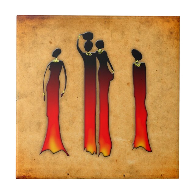 Retro Vintage Artgeschenke 26 Afrikas Fliese (Vorderseite)