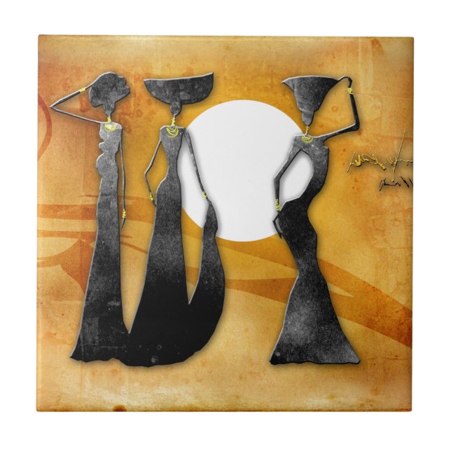 Retro Vintage Artgeschenke 28 Afrikas Fliese (Vorderseite)