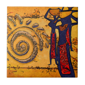 Retro Vintage Artgeschenke Afrikas Fliese