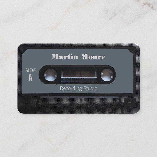 Retro Vintage Audioartkassettenabdeckung Visitenkarte (Vorderseite)