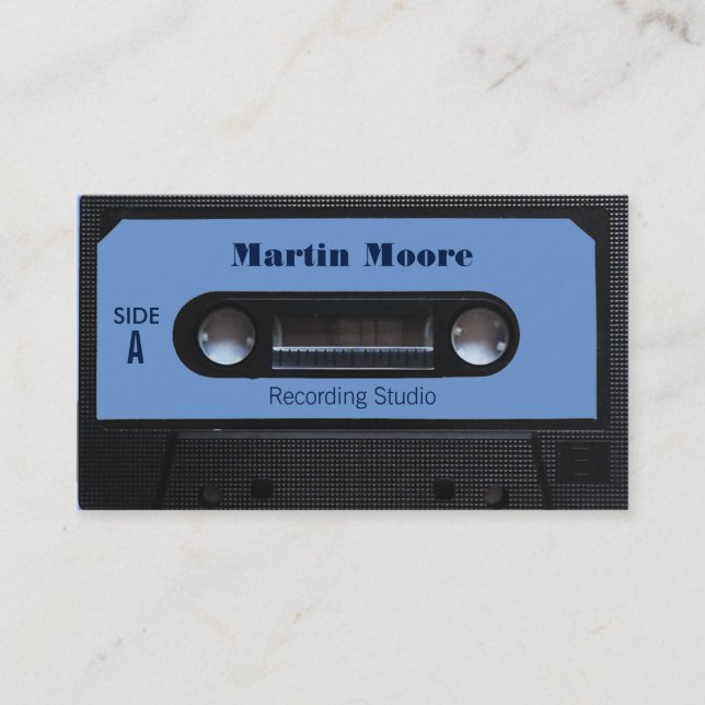 Retro Vintage Audioartkassettenabdeckung Visitenkarte (Vorderseite)