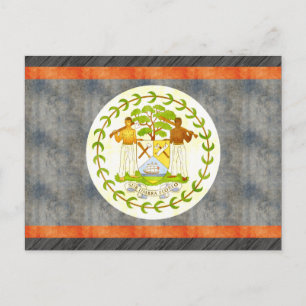 Retro-Vintage Belize-Flagge Postkarte