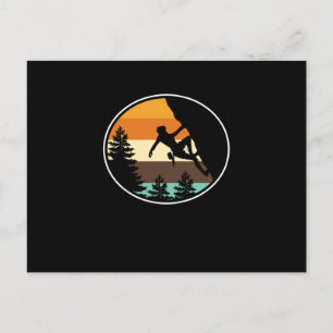 Retro Vintage Bergsteiger Kletterliebhaber Postkarte