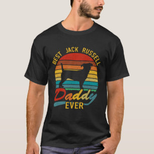 Retro Vintage Bester Jack Russell Papa Aller Zeite T-Shirt